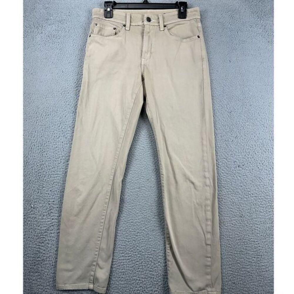 G Fore Jeans Mens‎ 30X32 Beige Straight Leg Light Washed 5 Pocket Denim Pants